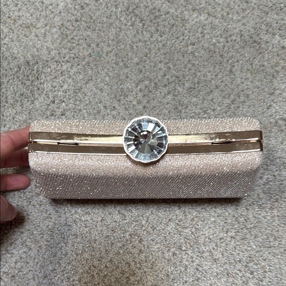 Fellini Carlo Fellini Elegant Glitter Clutch in Rose Gold - Picture 2 of 4